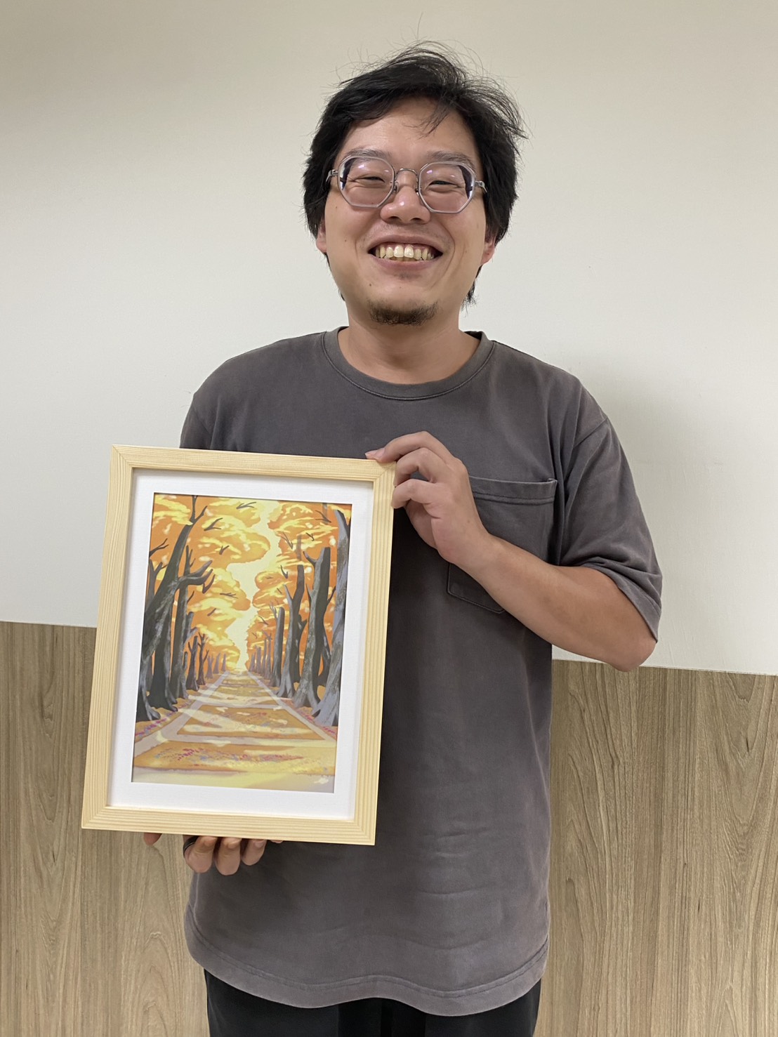 Procreate 實體課學員與完成裱框作品